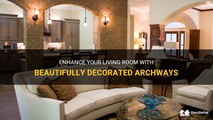 How to decorate archway living room