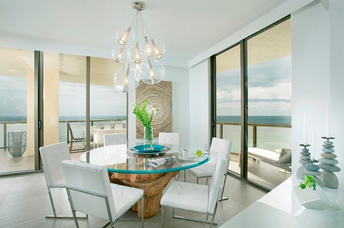 How to decorate dining room with ocean view