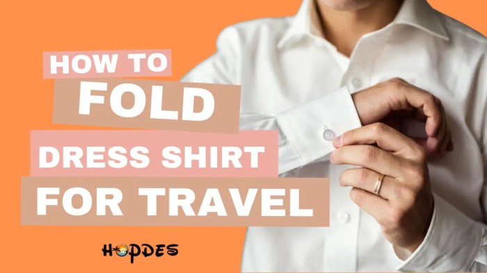 How to fold mens dress shirts for travel