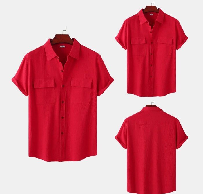 Red dress shirts for men