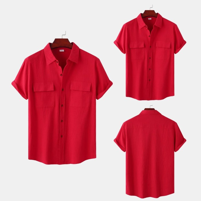 Red dress shirts for men