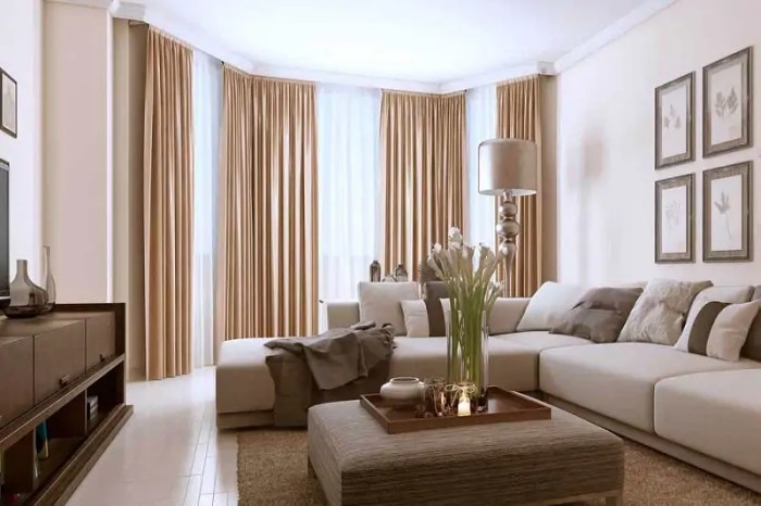 How to decorate living room with curtains