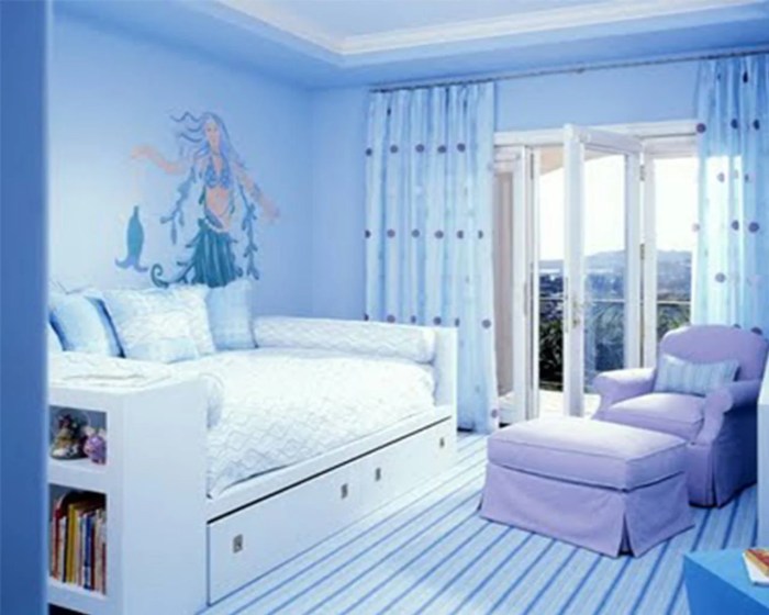 How to decorate a baby blue room