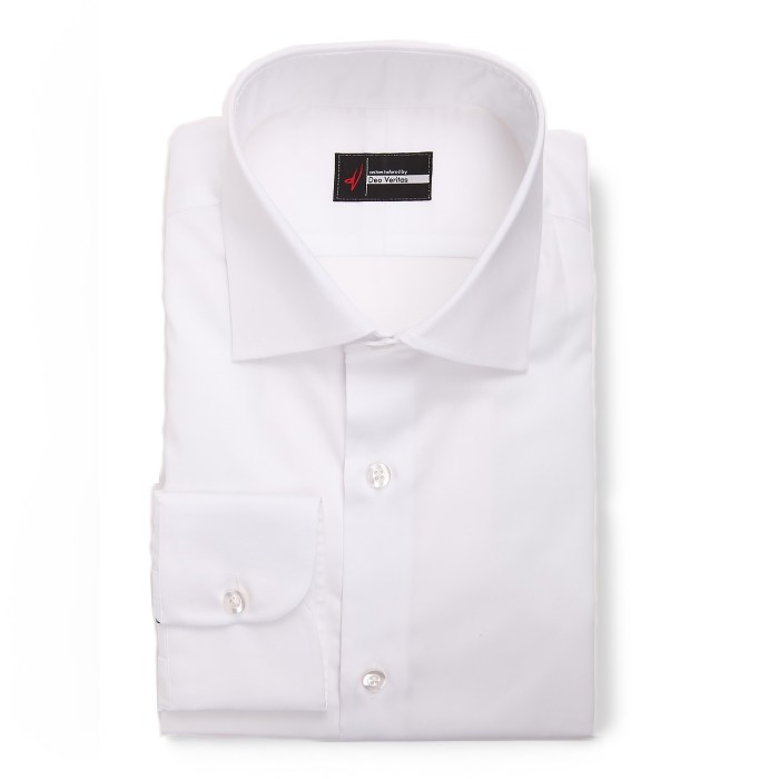 Mens white dress shirt with pattern