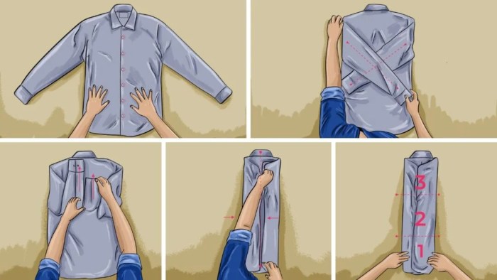 How to fold mens dress shirts for travel