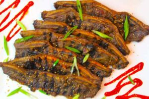 Beef roasted ribs korean style