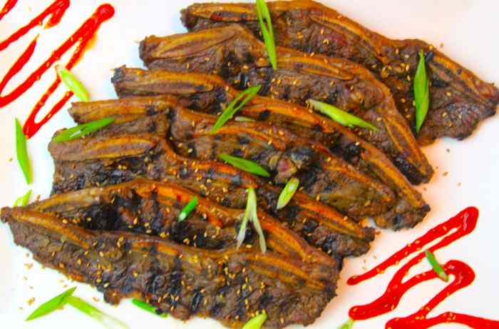 Beef roasted ribs korean style